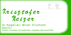 krisztofer neizer business card